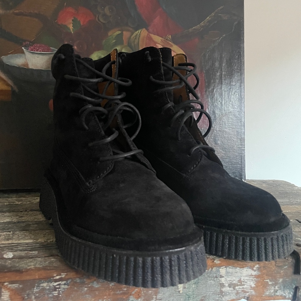 Rag and Bone suede black combat boots. Size 37.5 6.5 women’s Excellent condition